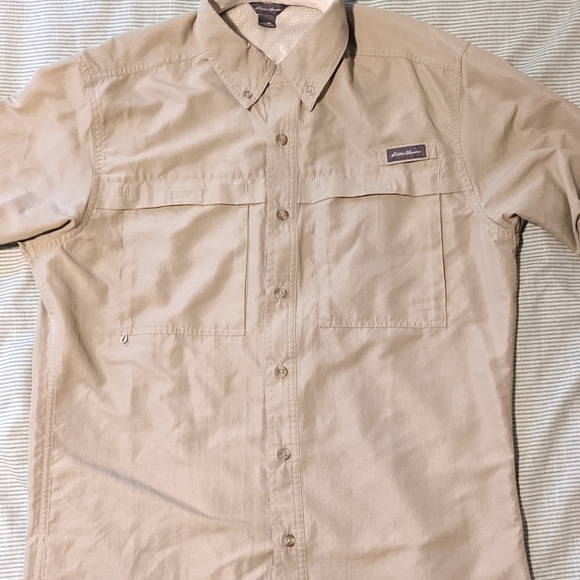 Eddie Bauer Other - Eddie Bauer Tan Button Up Lightweight Shirt